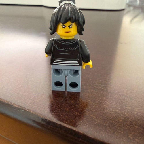 Lego Ninjago Nya figure like new with leather jacket and jeans