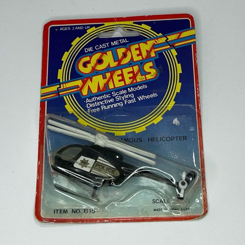 Vintage Golden Wheels No 814 Famous Helicopter Police new