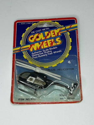 Vintage Golden Wheels No 814 Famous Helicopter Police new