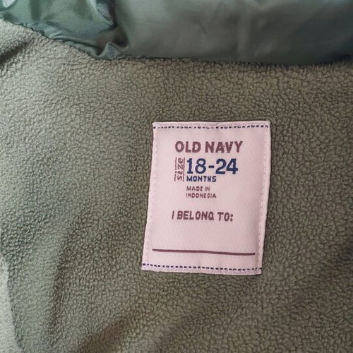 Green jackets used, 18-24 months, Mothercare and Old Navy
