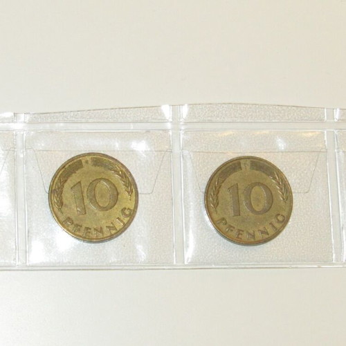 German 10 pfennig coins used, set of 4 pieces