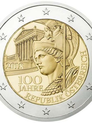 Austria 2 Euro 2018 UNC commemorative for 100 years of the Republic