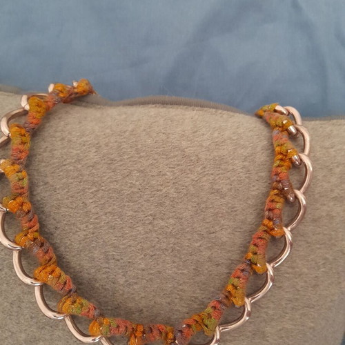 Multicolor necklaces used, set of 3 pieces