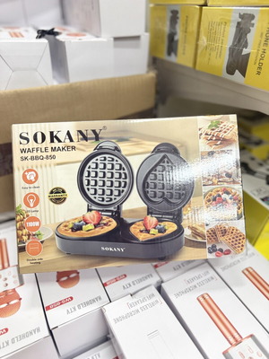 Sokany Waffle Maker SK-BBQ-850 new, 1100W, double side heating