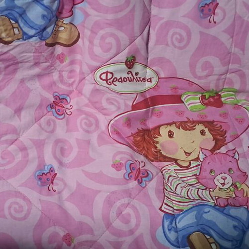 Strawberry Child Quilt for Single Bed Like New