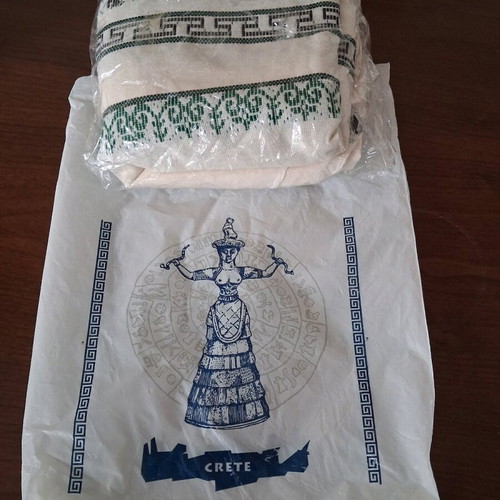 Cretan woven textile with traditional motifs, new