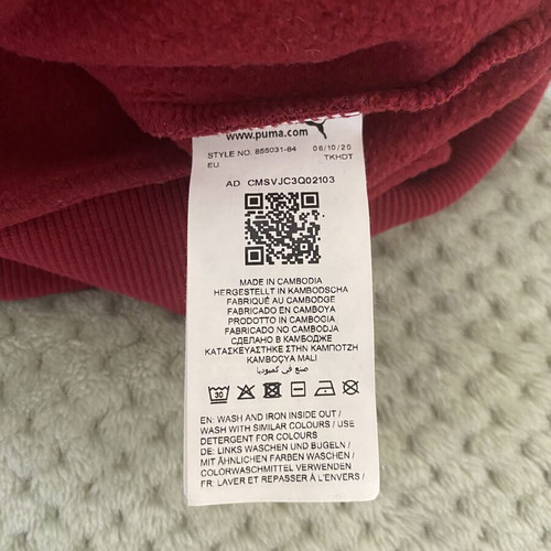Puma red hoodie size XS like new