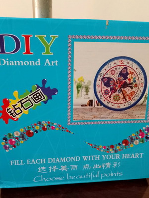 Diamond Art DIY wall clock new