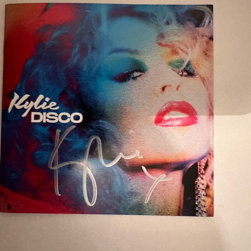 Kylie Minogue autograph in Disco CD booklet new