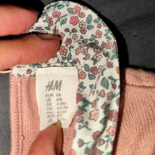 Pink thin pullover 68 cm H&M like new