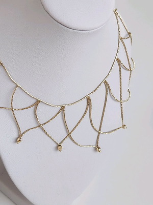 Gold necklace 14 carat used, length 42cm