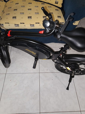 Electric bike with foldable handlebar 16" black frame