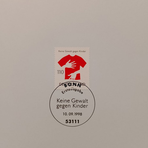 Germany 1998 first day cover stamp set, unopened block