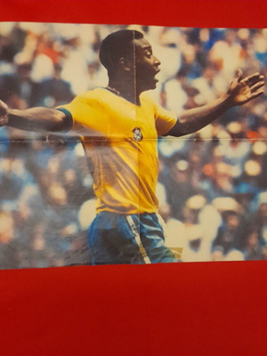 Pele poster used, giant 61x43