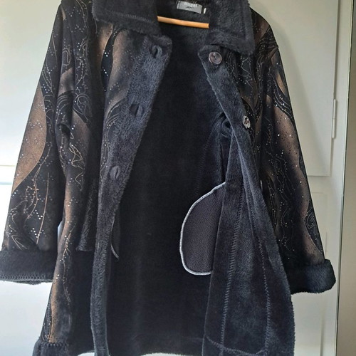 Coat used with fur lining multicolored, size L