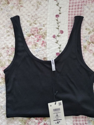 Crop top Pink Woman black size S new