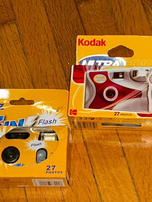 Vintage Kodak Ultra και Jazz Fun Flash φωτογραφικές μηχανές μιας χρήσης, καινούργιες