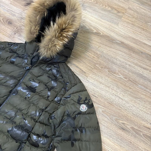 Moncler Byron camo camouflage puffer down jacket used, size L