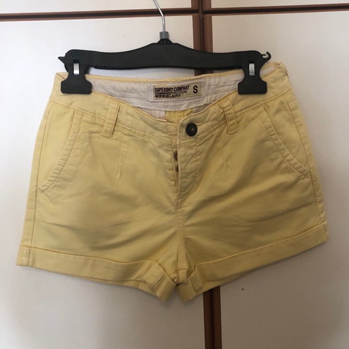 Superdry women's shorts like new, yellow, size S