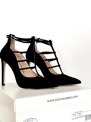 Steve Madden black suede high-heels new size 40