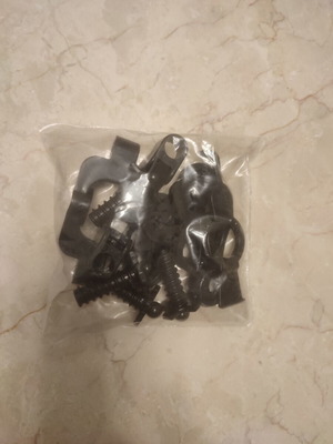 Set of shower column mounting parts sealed packaging
