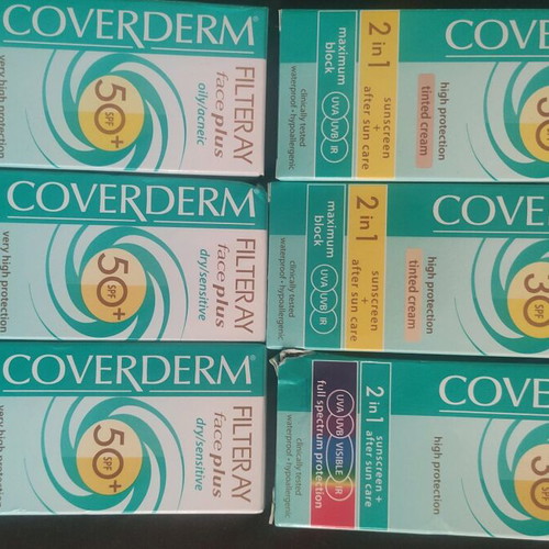 Coverderm Filteray Face Sunscreens 30spf and 50spf 50ml
