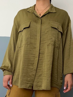 Ckontova shirt like new, olive color, size M