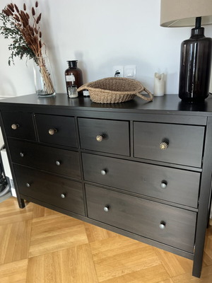 IKEA скрин с 8 чекмеджета, черен