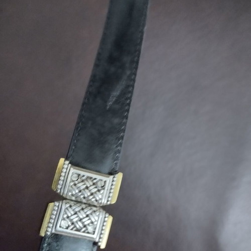 Double-sided belt black and brown like new, 95 cm