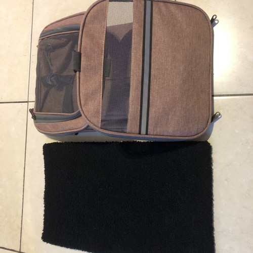 Pet Carrier Bag new, dusty rose, adjustable height, 60x39x43cm, up to 12kg