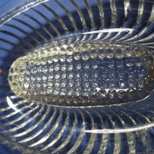 Vintage solid glass grater used for fruits and baby food