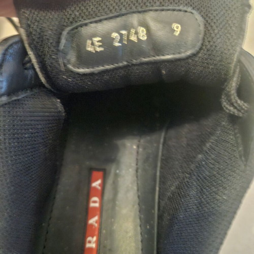Prada men's sneakers size 43 like new, black