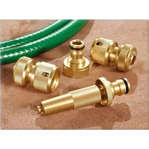 Set of brass sprinkler, connectors and fittings 4 pieces new