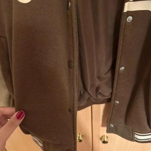 Jacket college beige brown Bershka used No L