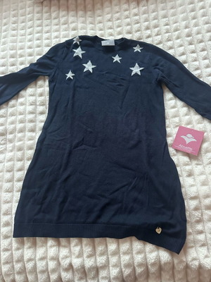 Alouette light cotton sweater dress for girls 6 years like new, blue
