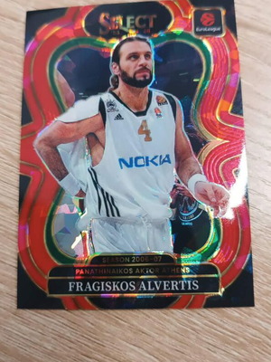 Fragiskos Alvertis Panathinaikos Mezzanine Red Cracked Ice Euroleague card