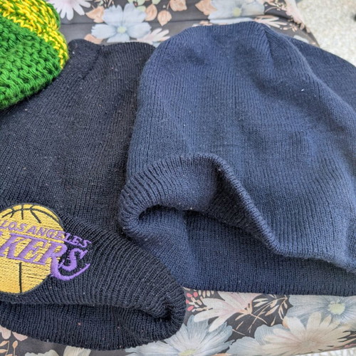 Handmade wool knit caps, athletic, solid colors