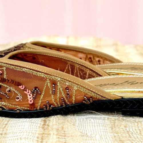 Beverly Feldman mules new, embroidered with sequins and beads