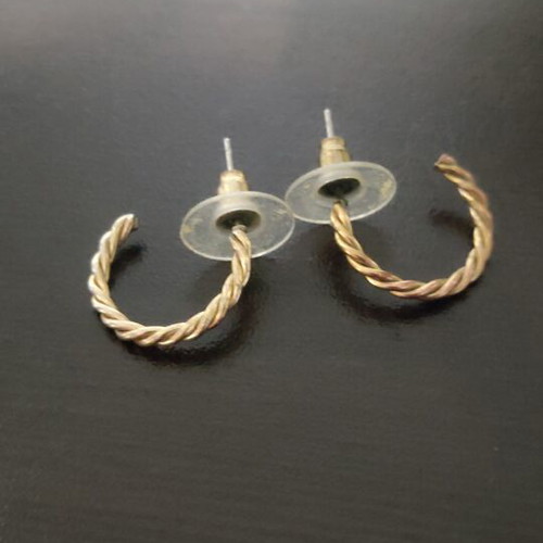 Earrings set of 5 pairs like new, gold color