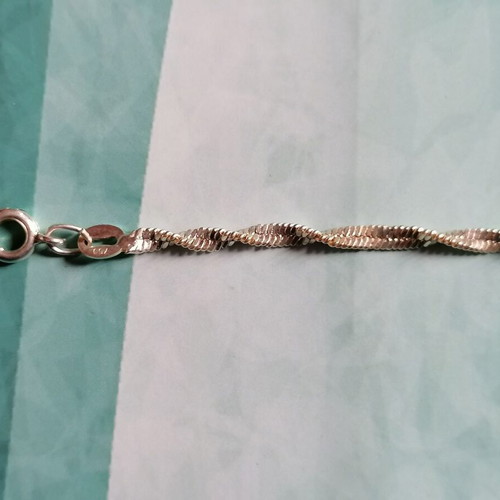 Silver 925 DNA twisted chain anklet new