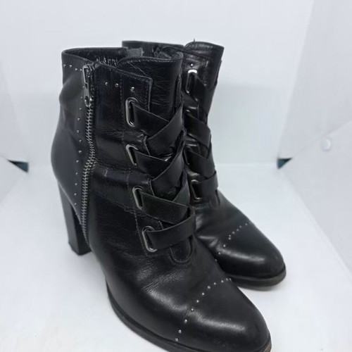 Leather ankle boots, size 38, brown