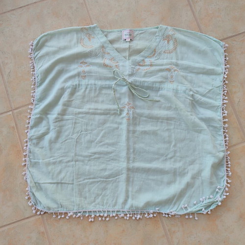 Achilleas Accessorize Kids' Mint Caftan with Pom Poms Used Cotton