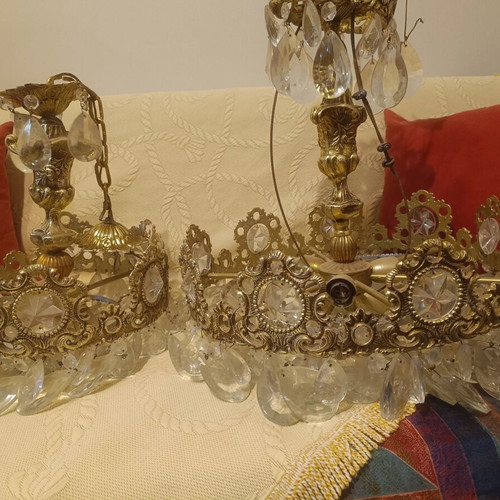 Chandelier set of 2 used, fully functional