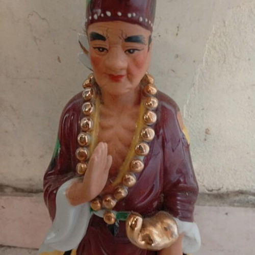 Vintage Monk Sage Statue Collectible with Details