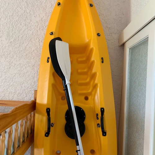 Sea Canoe used with seat, two paddles and transport wheels