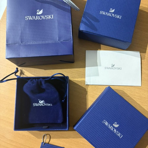 Swarovski necklace, silver, new