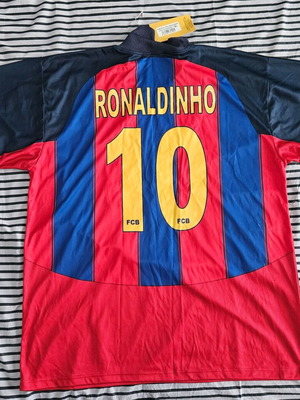 Φανέλα FC Barcelona 2003/04 Ronaldinho #10, μέγεθος TXL