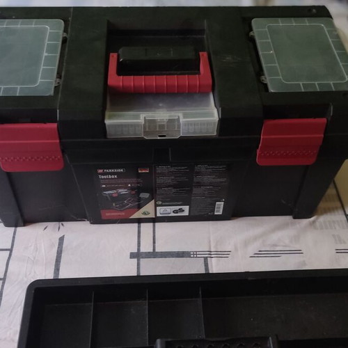 Parkside toolbox set with tools like new