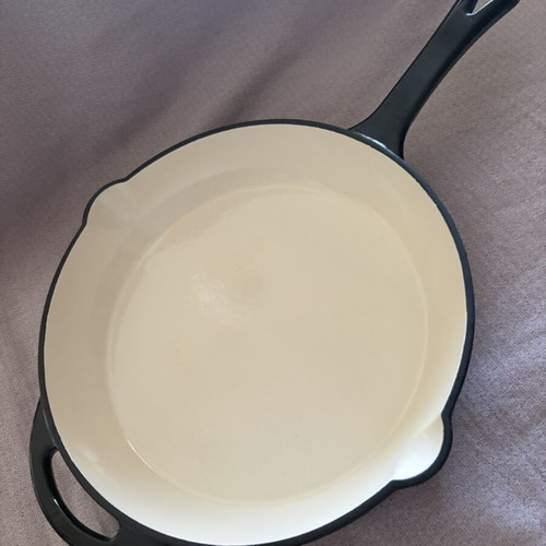 Cast Iron Pan 25cm with Porcelain Coating and Handles new