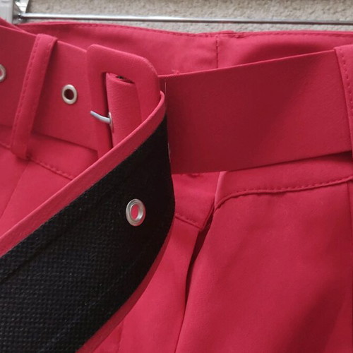 Women's fabric pants new, red, size M 38